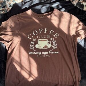 Brown Coffee Club Graphic T-Shirt